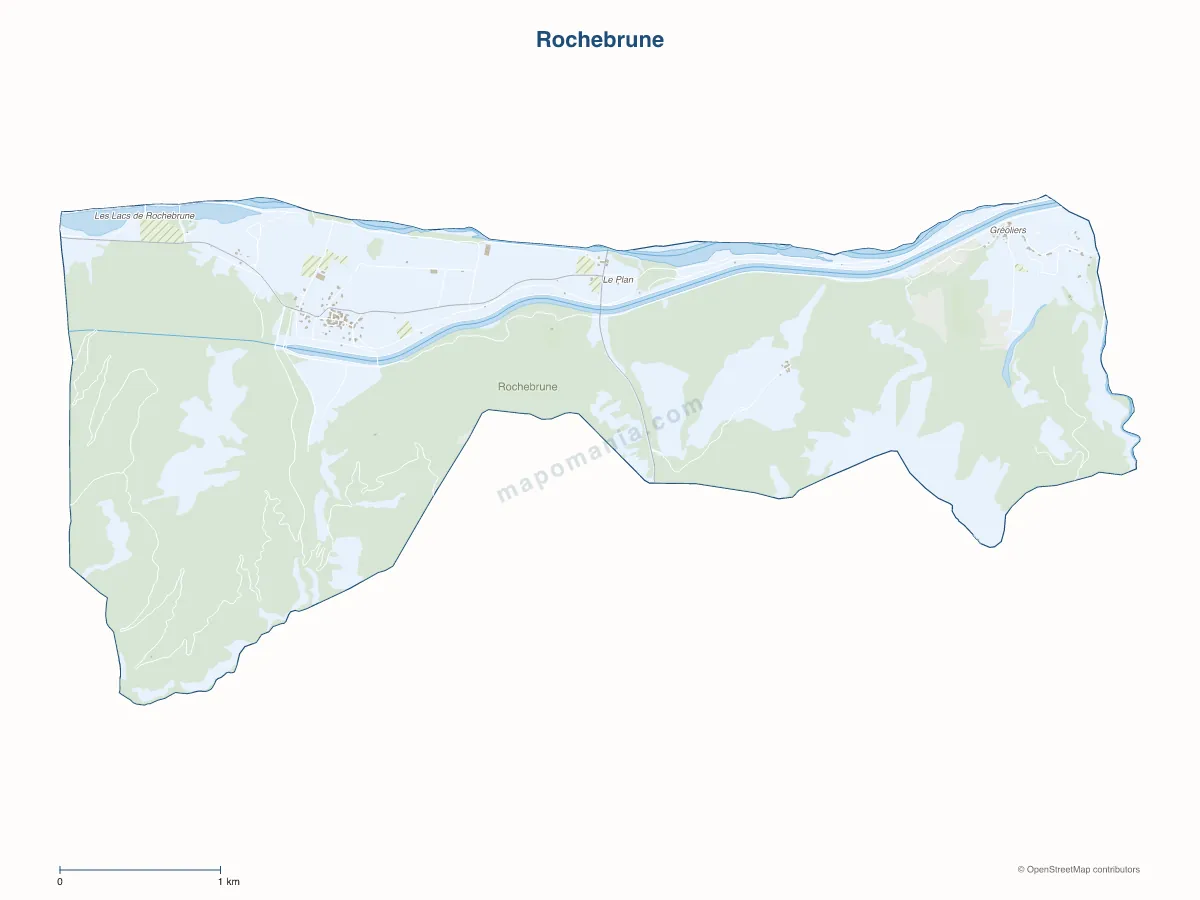Carte de Rochebrune à personnaliser