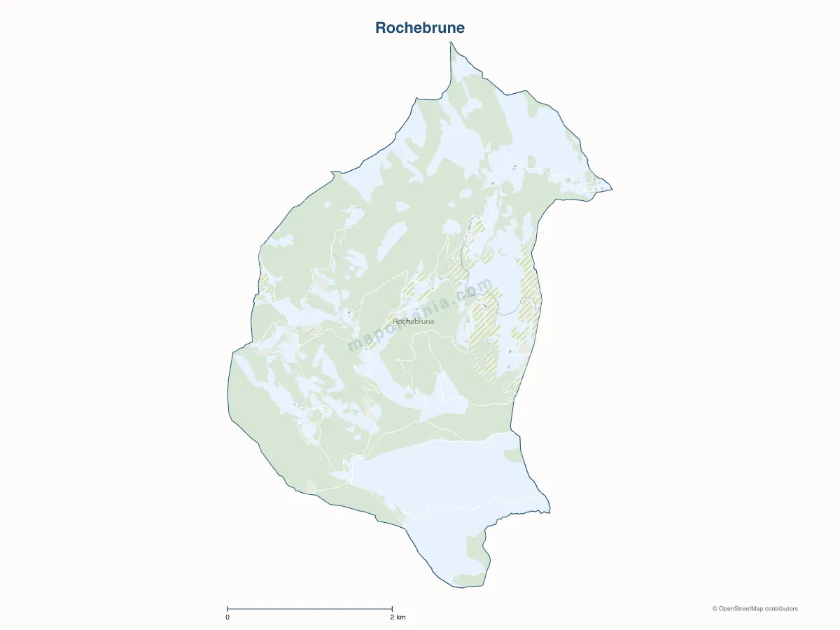 Carte de Rochebrune à personnaliser
