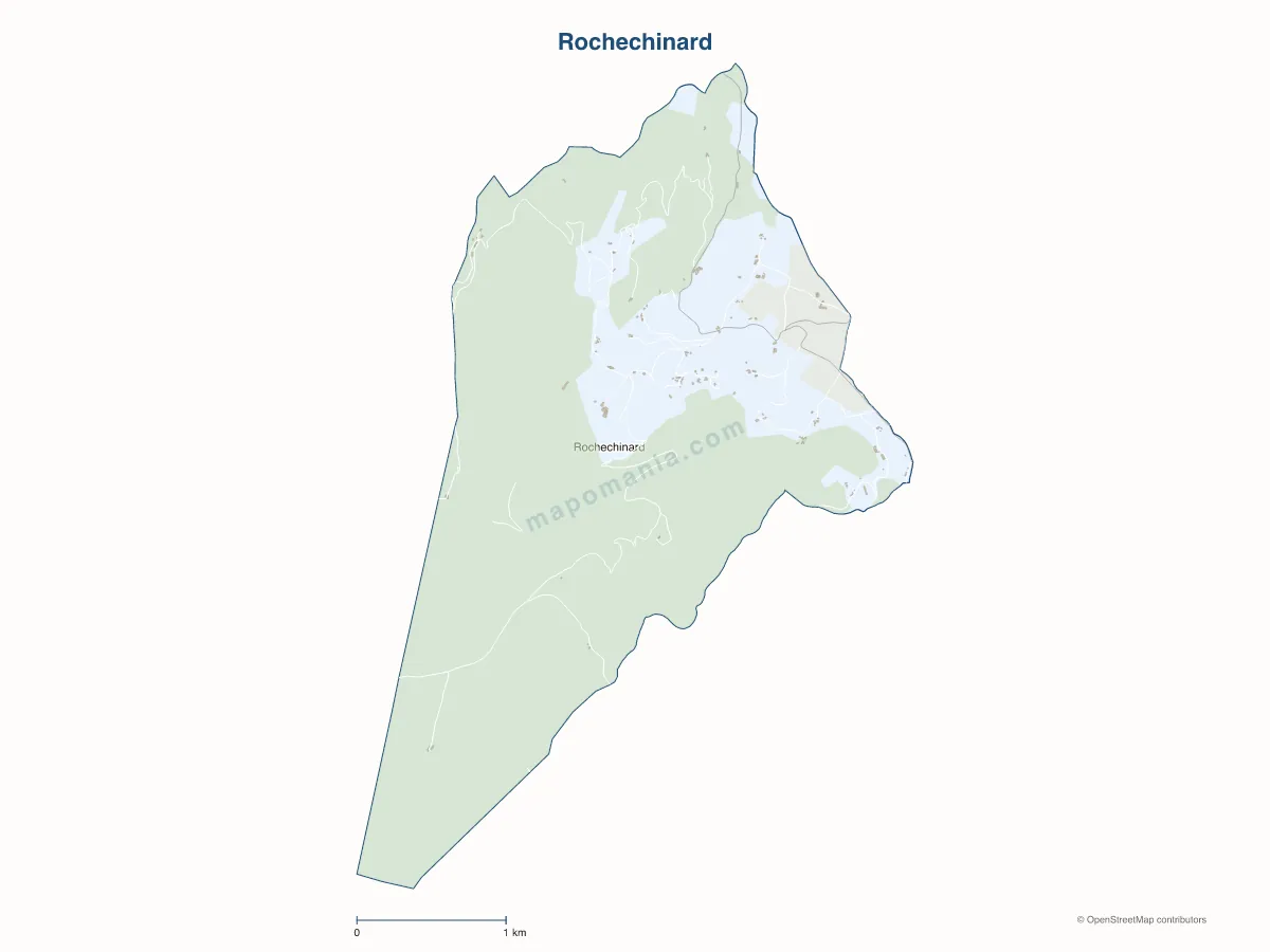 Carte de Rochechinard à personnaliser