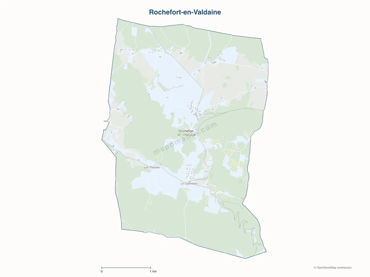 Carte de Rochefort-en-Valdaine à personnaliser