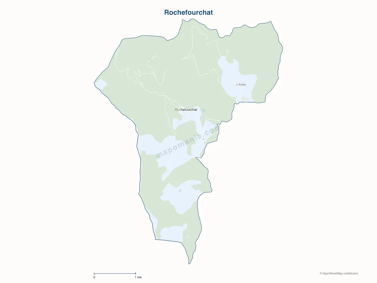 Carte de Rochefourchat à personnaliser