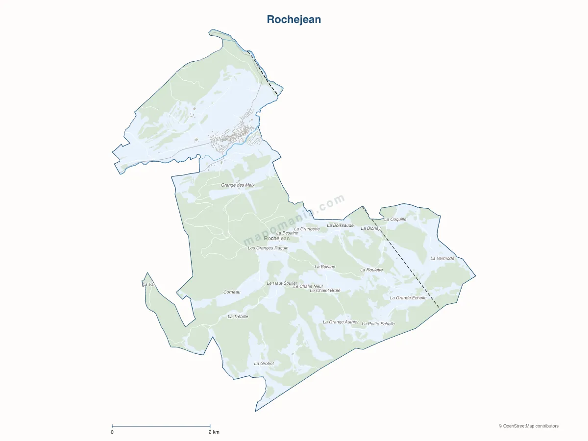 Carte de Rochejean à personnaliser
