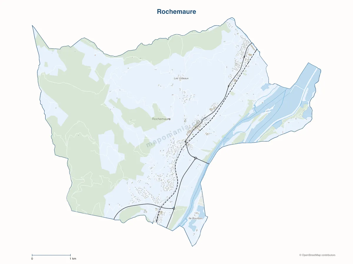 Carte de Rochemaure à personnaliser