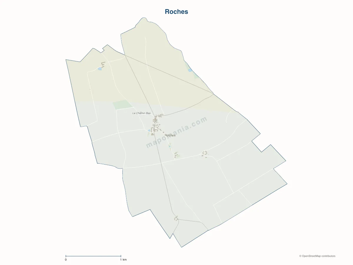 Carte de Roches à personnaliser