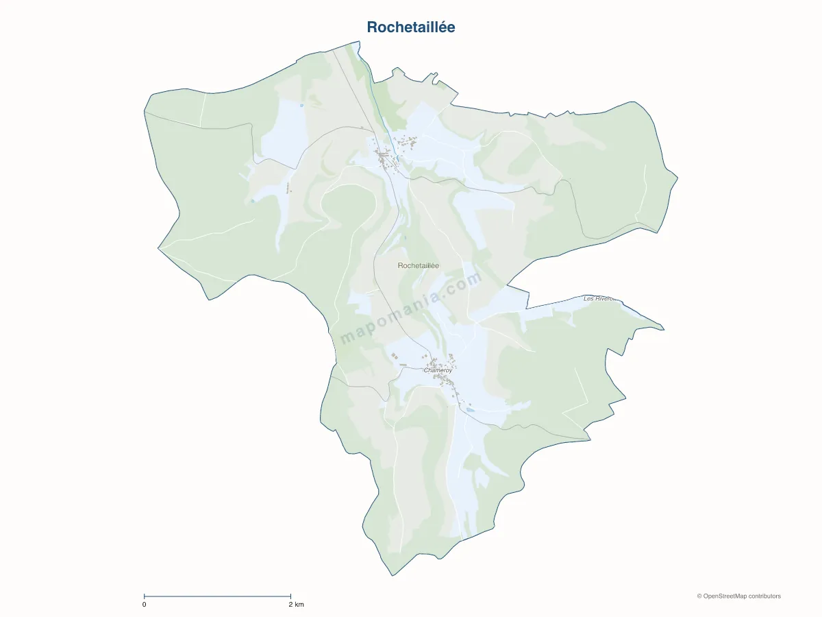 Carte de Rochetaillée à personnaliser