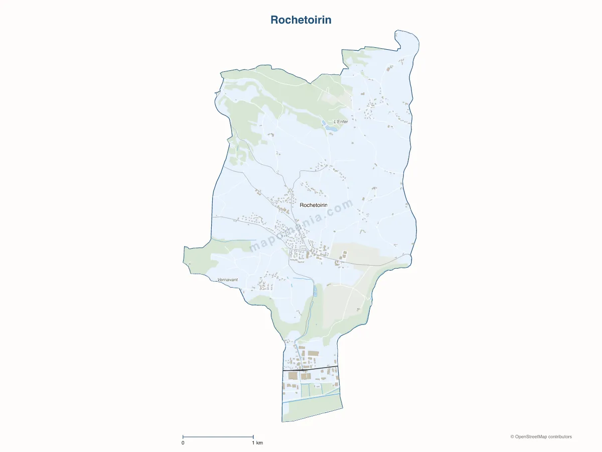 Carte de Rochetoirin à personnaliser