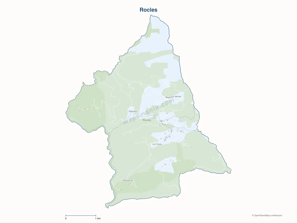 Carte de Rocles à personnaliser