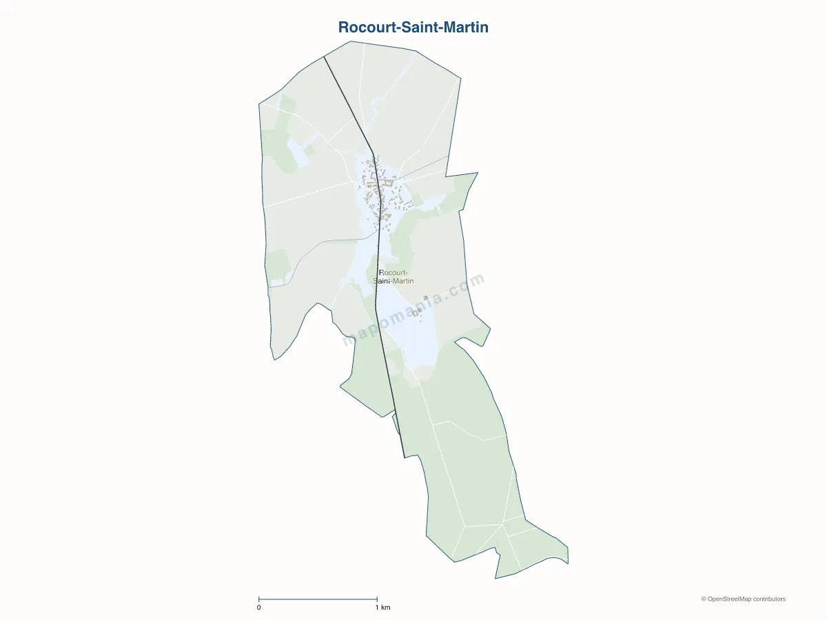 Carte de Rocourt-Saint-Martin à personnaliser