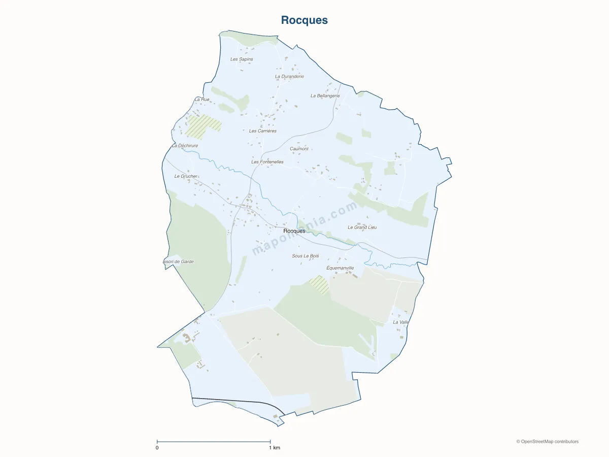 Carte de Rocques à personnaliser