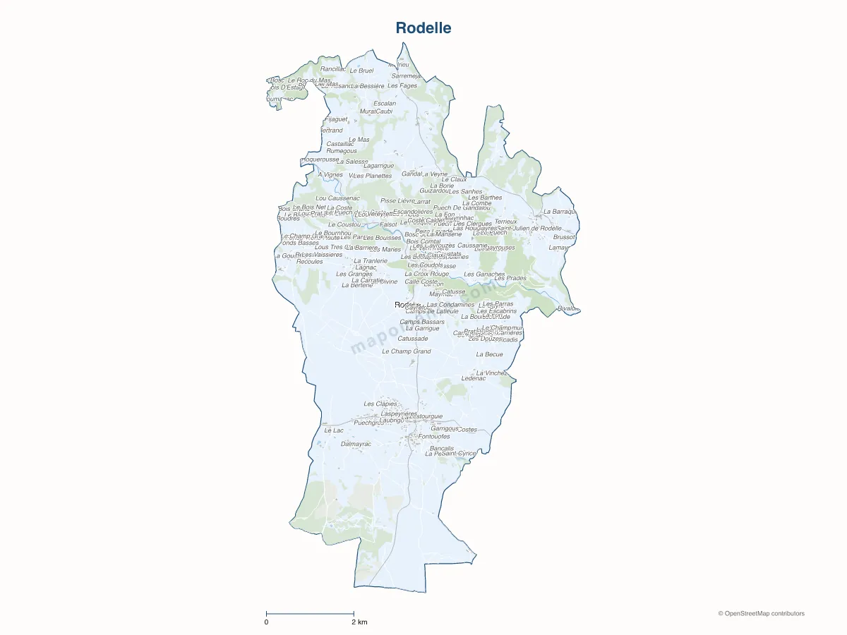 Carte de Rodelle à personnaliser
