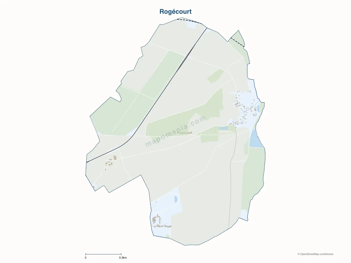 Carte de Rogécourt à personnaliser