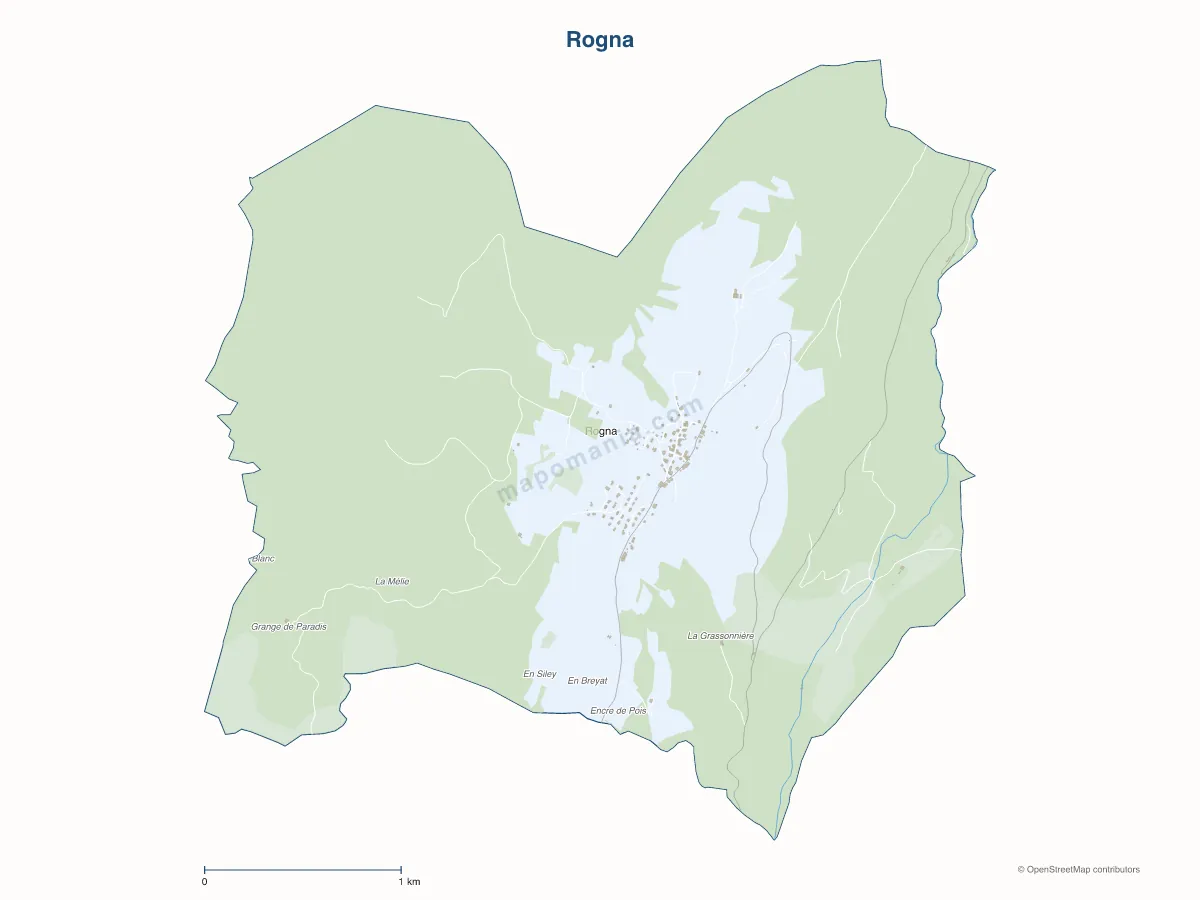 Carte de Rogna à personnaliser