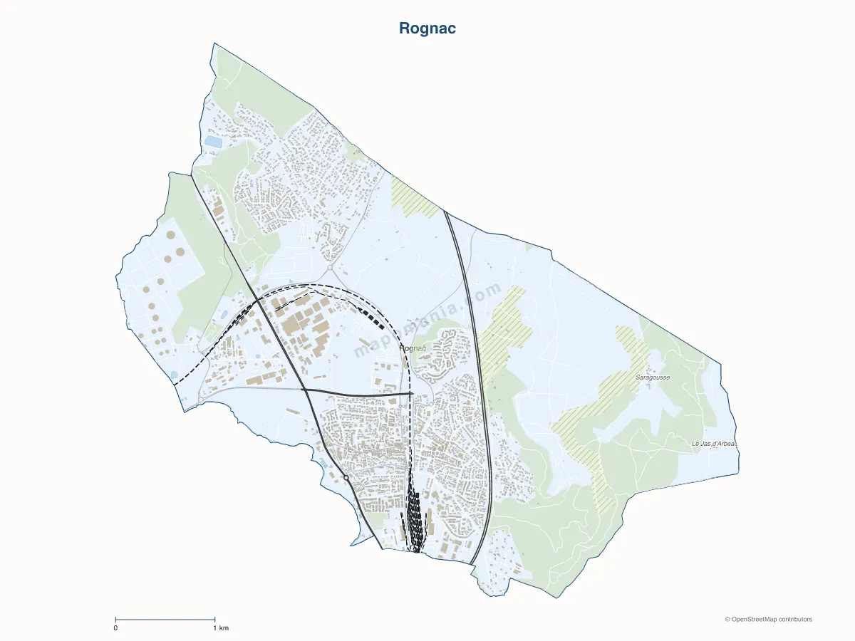 Carte de Rognac à personnaliser