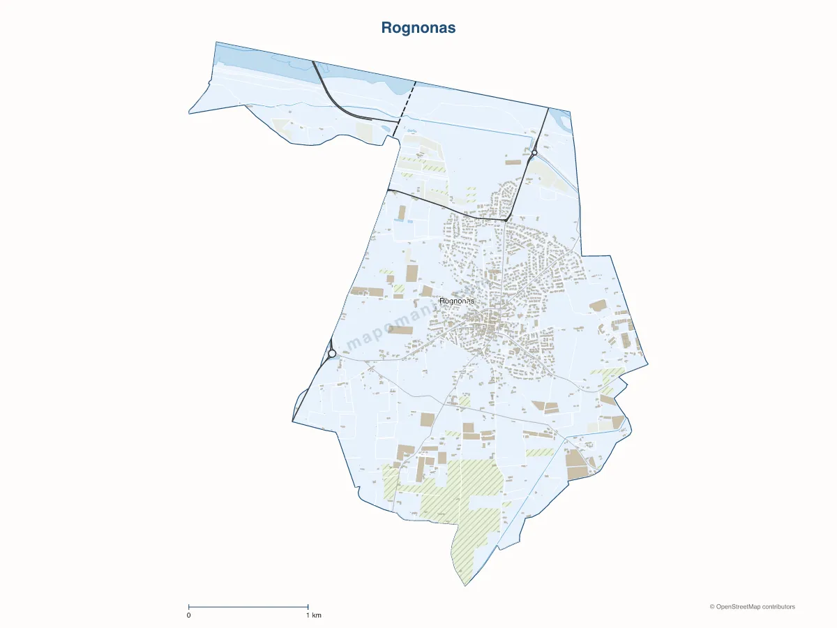 Carte de Rognonas à personnaliser