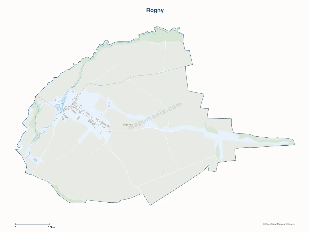Carte de Rogny à personnaliser