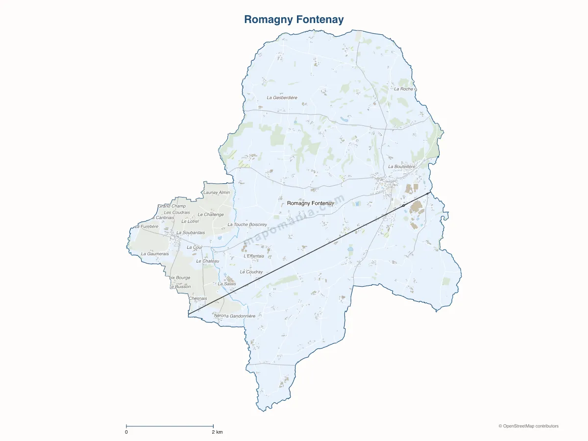 Carte de Romagny Fontenay à personnaliser