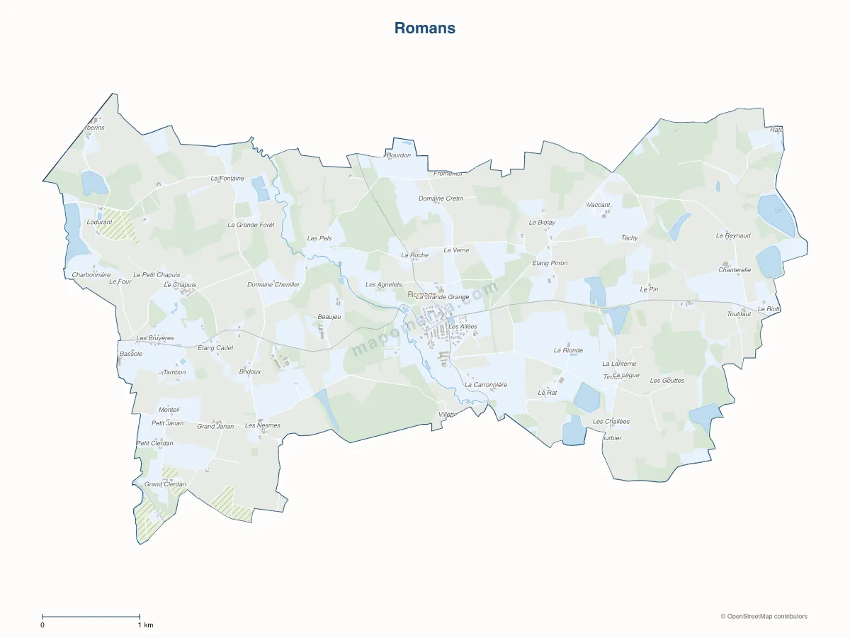 Carte de Romans à personnaliser