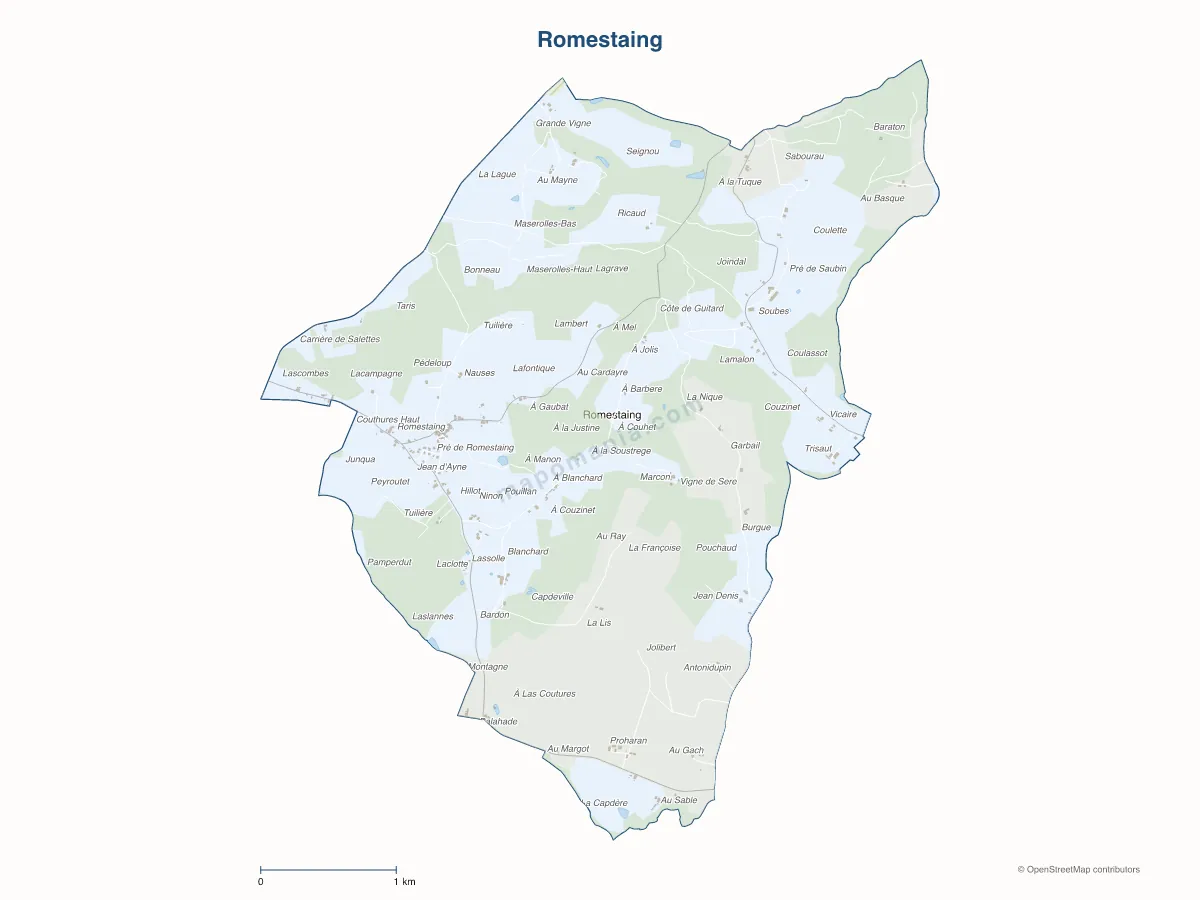 Carte de Romestaing à personnaliser