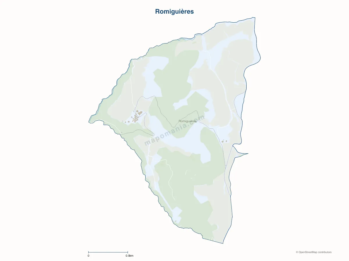 Carte de Romiguières à personnaliser