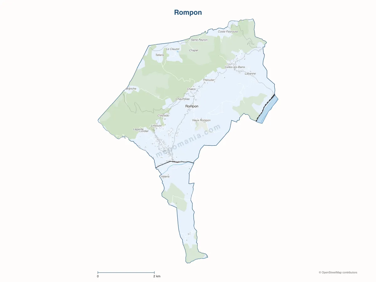 Carte de Rompon à personnaliser