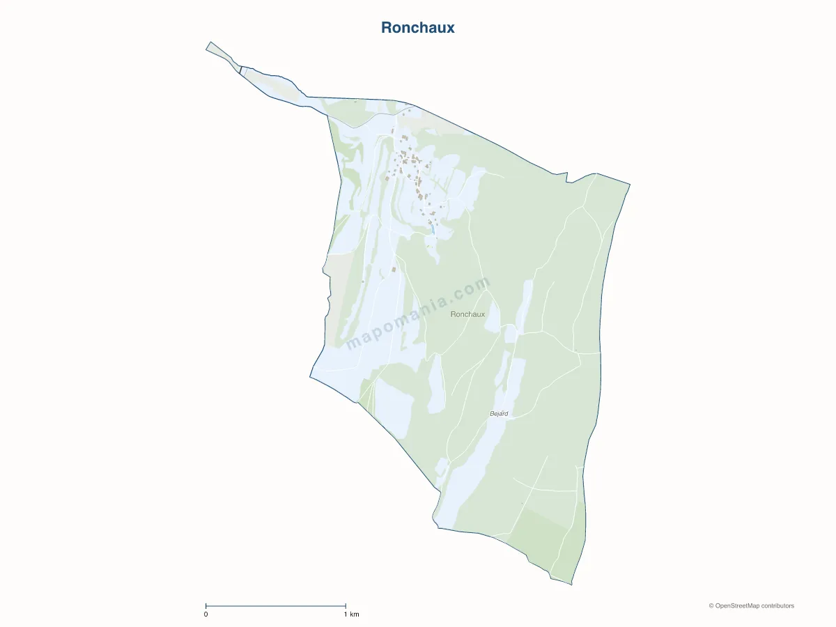 Carte de Ronchaux à personnaliser
