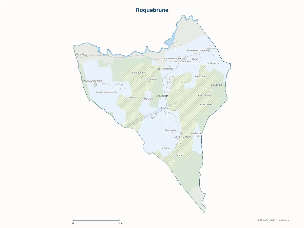 Carte de Roquebrune à personnaliser