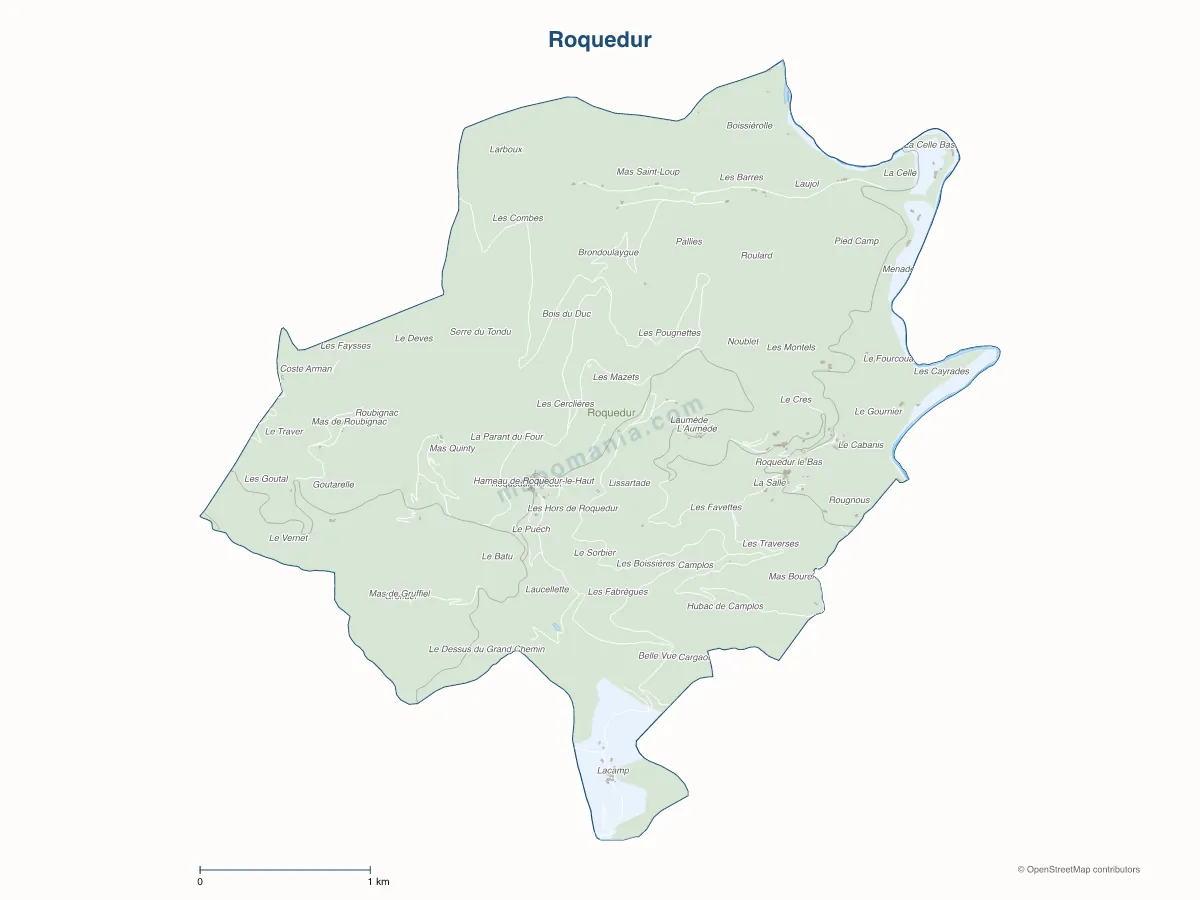 Carte de Roquedur à personnaliser