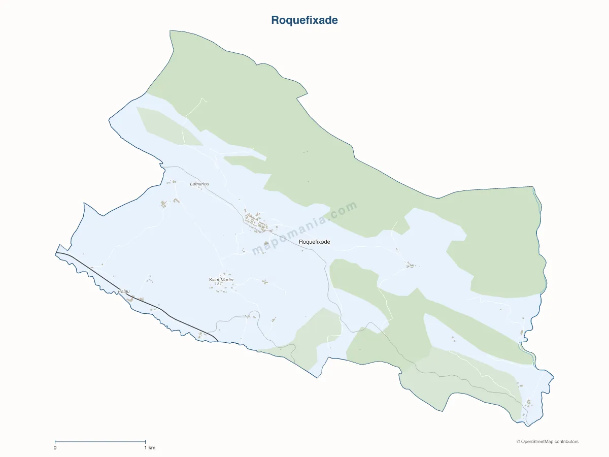 Carte de Roquefixade à personnaliser