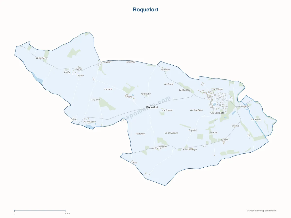 Carte de Roquefort à personnaliser