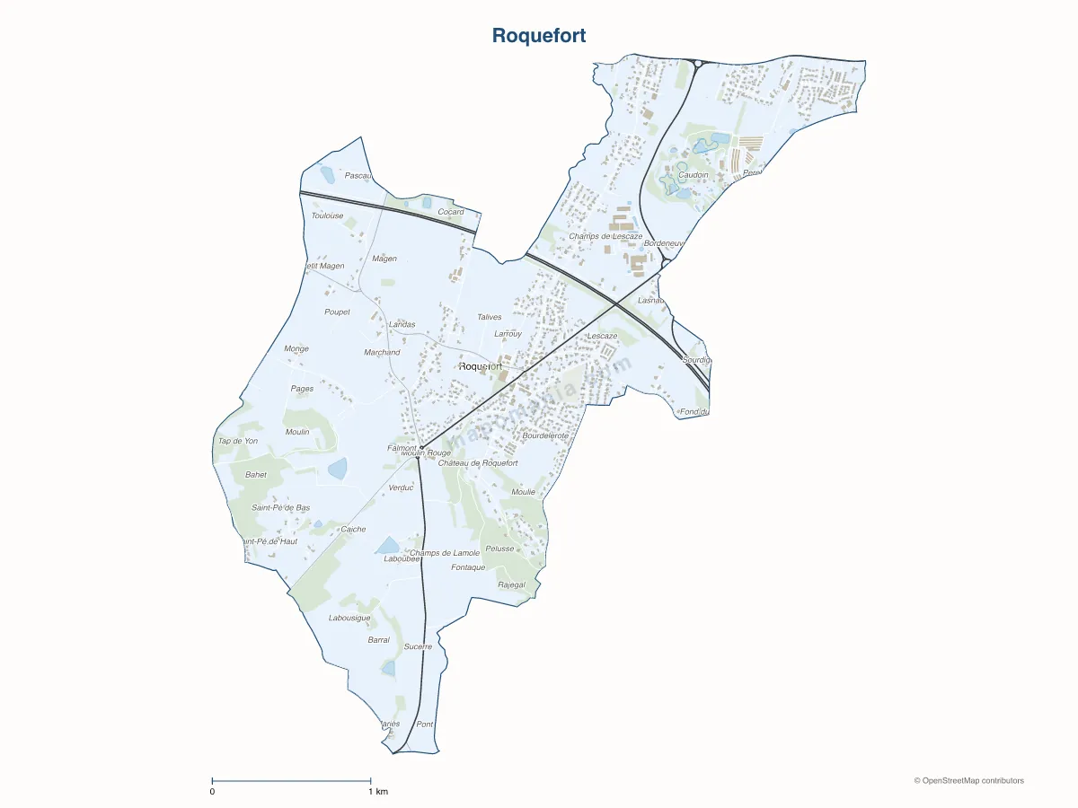 Carte de Roquefort à personnaliser