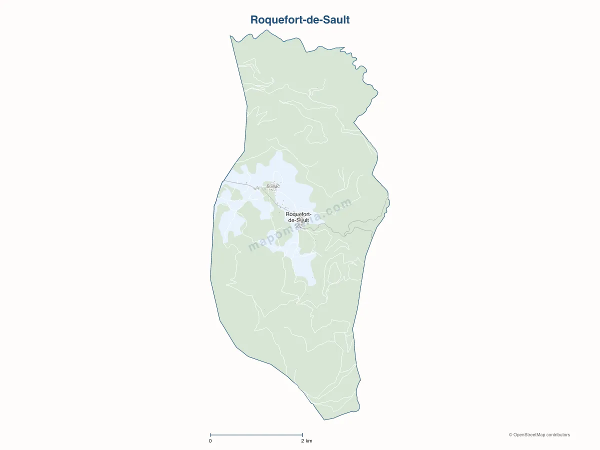 Carte de Roquefort-de-Sault à personnaliser