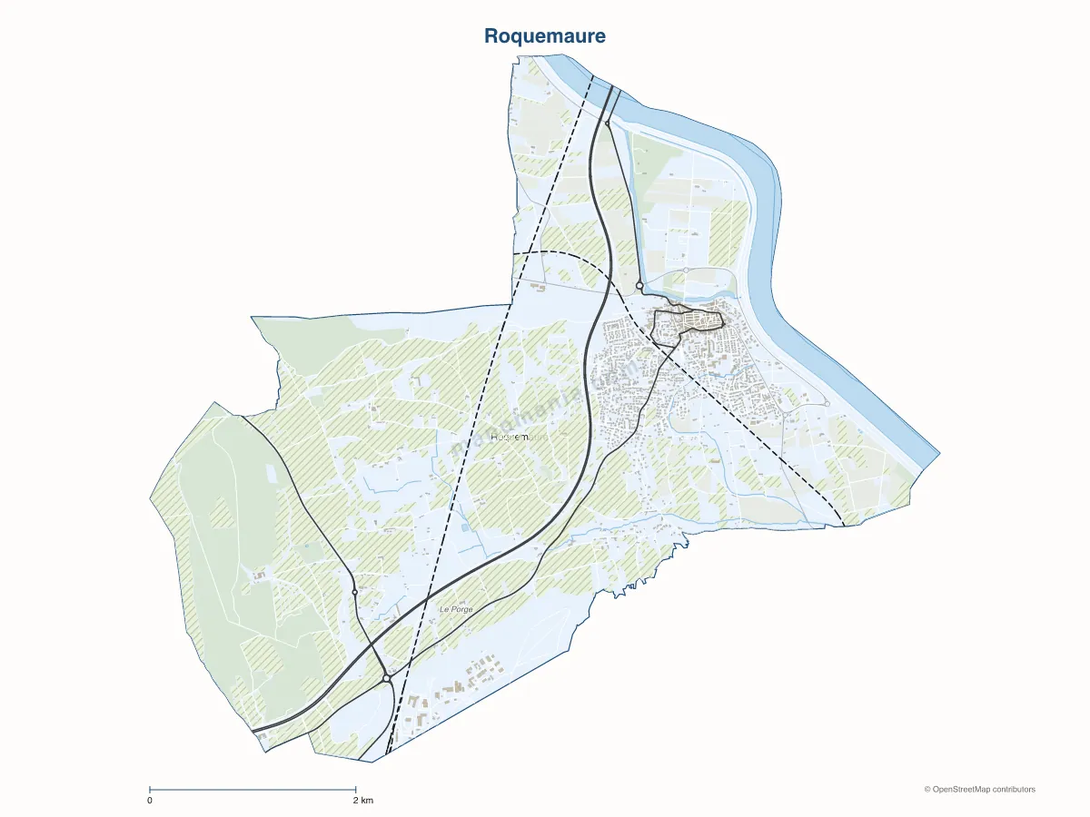Carte de Roquemaure à personnaliser