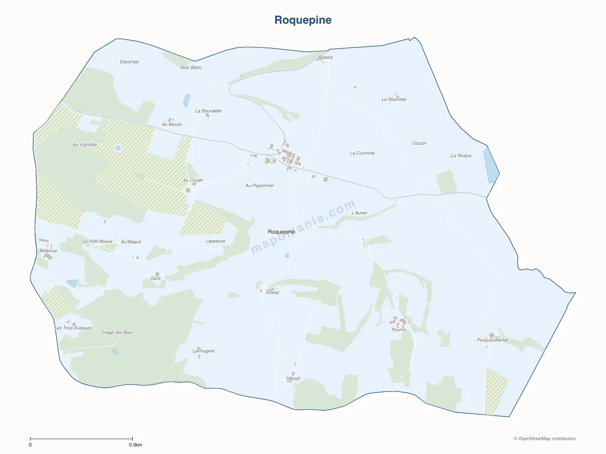 Carte de Roquepine à personnaliser