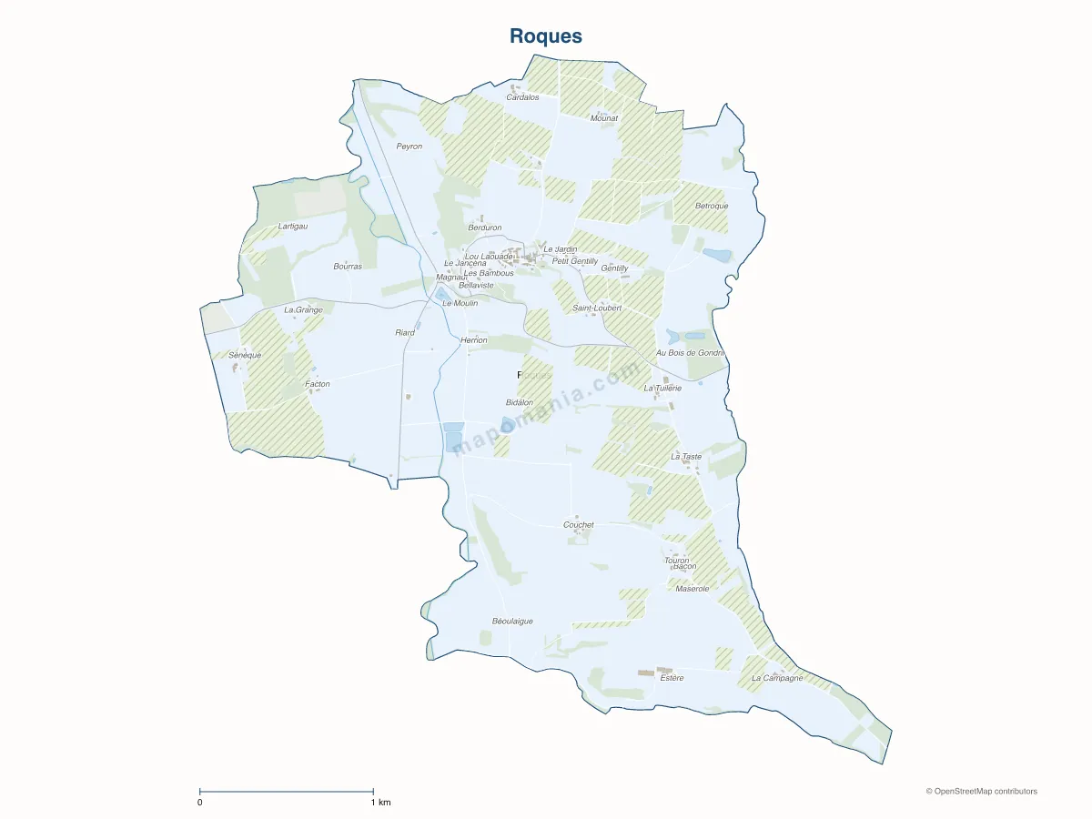 Carte de Roques à personnaliser