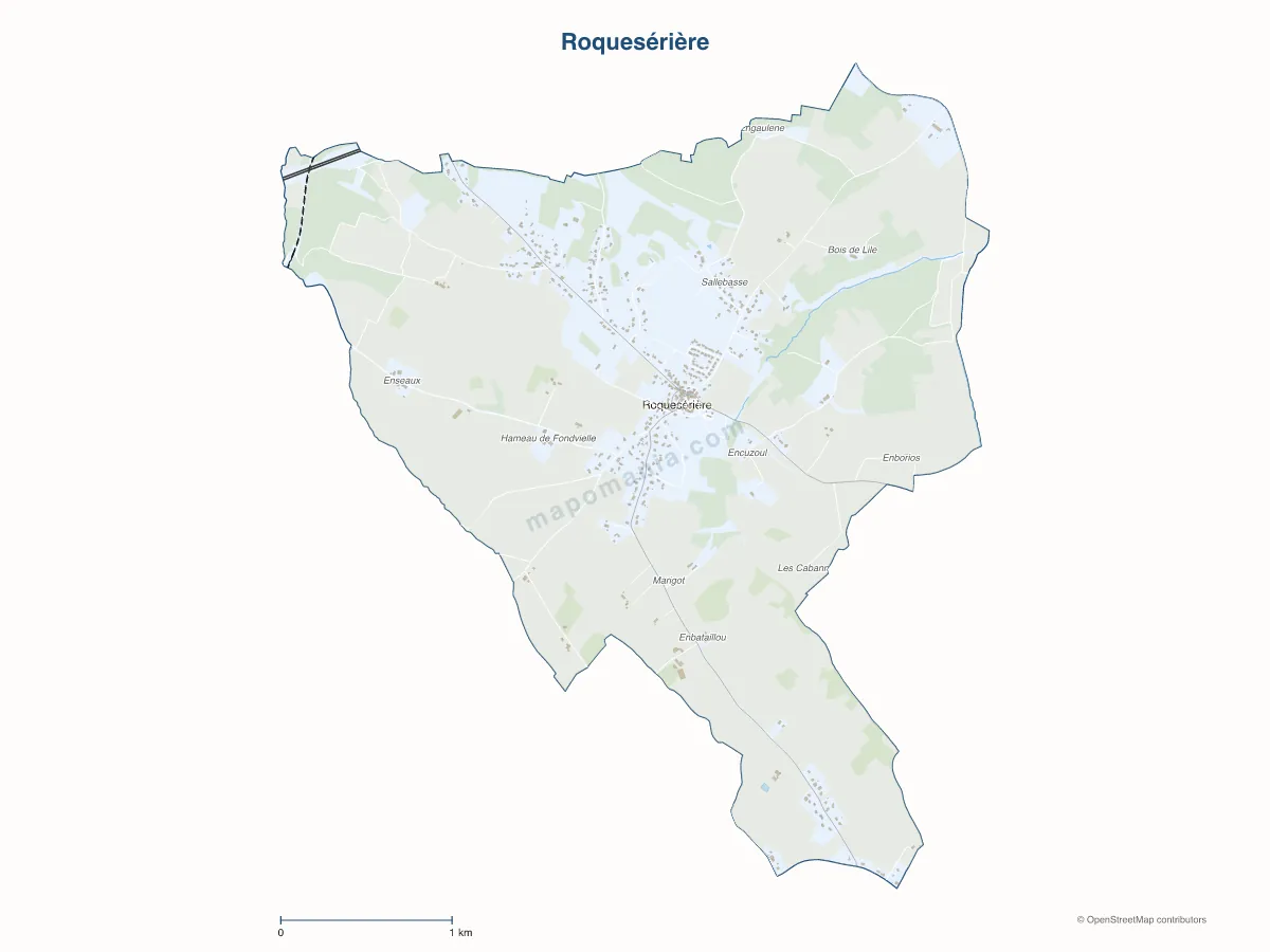 Carte de Roquesérière à personnaliser