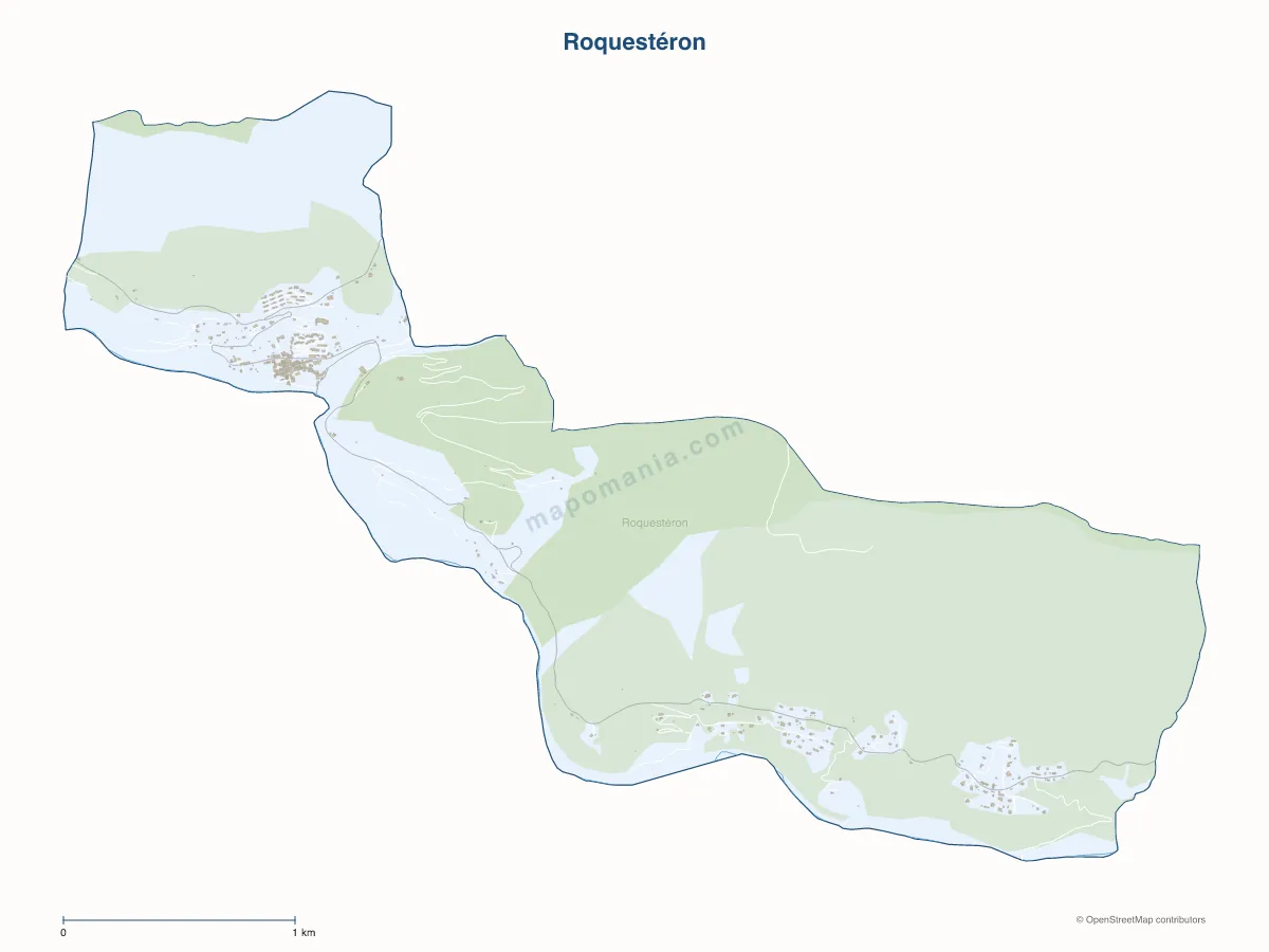 Carte de Roquestéron à personnaliser