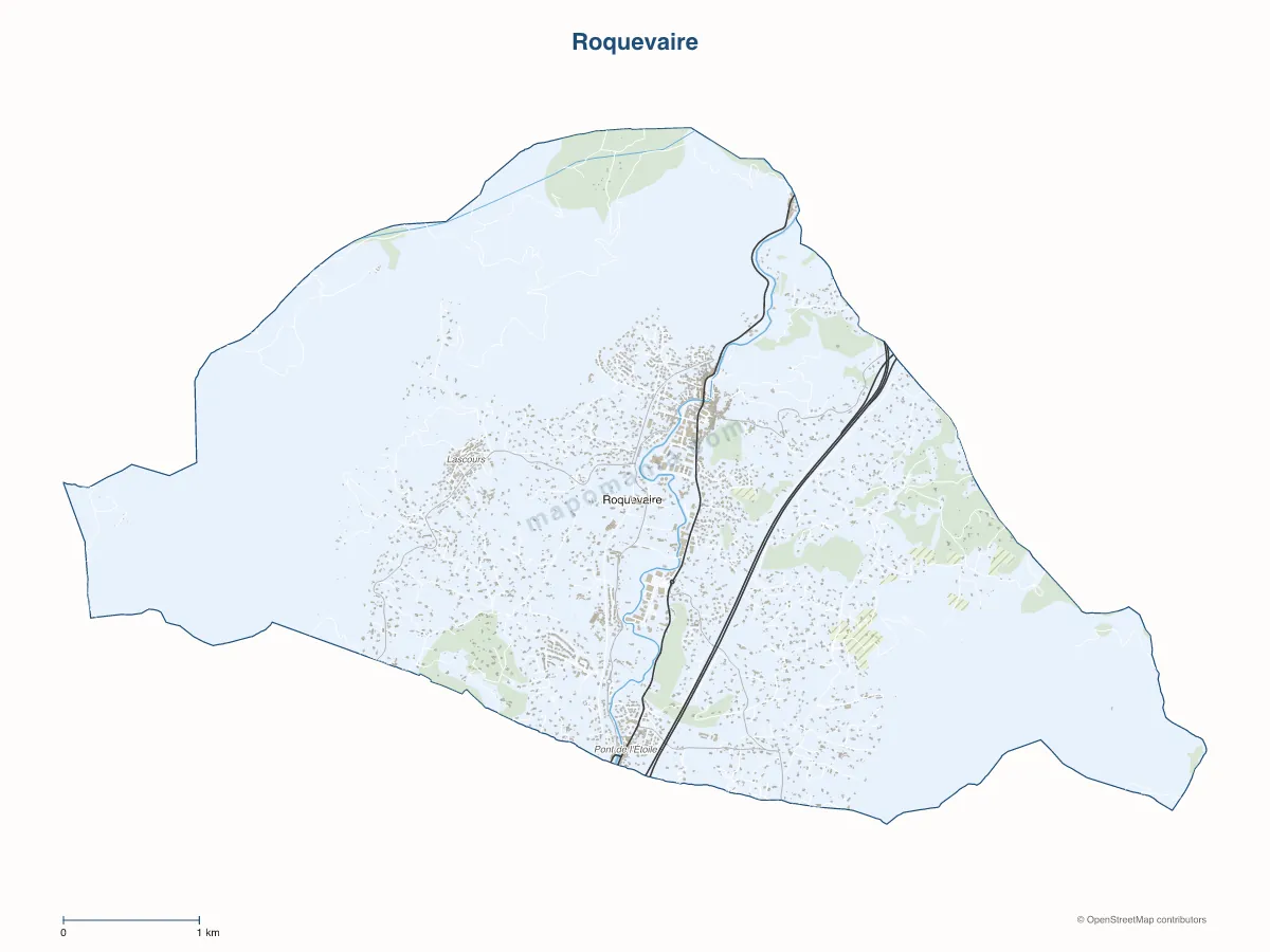 Carte de Roquevaire à personnaliser