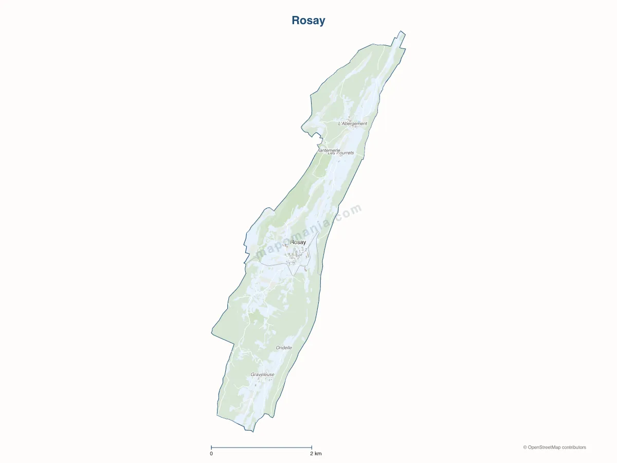 Carte de Rosay à personnaliser