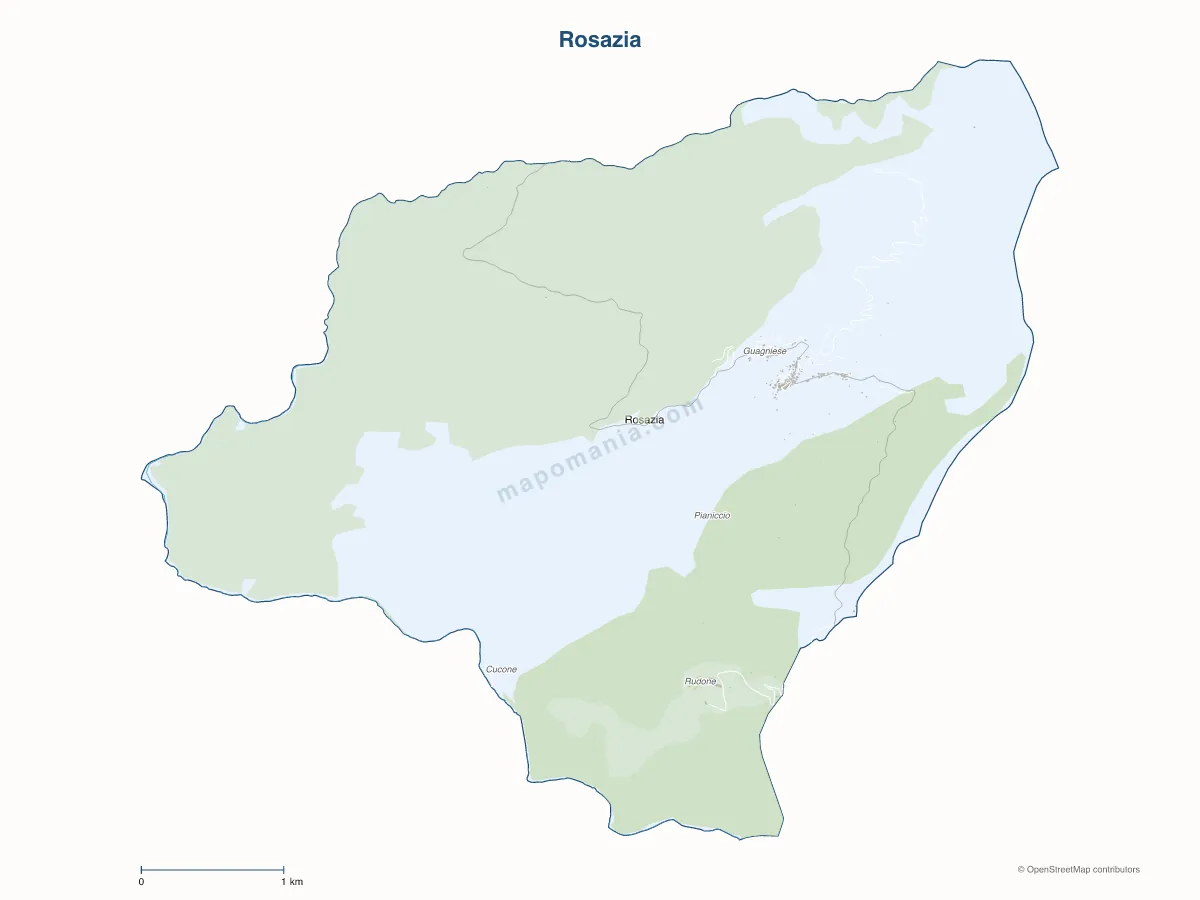 Carte de Rosazia à personnaliser