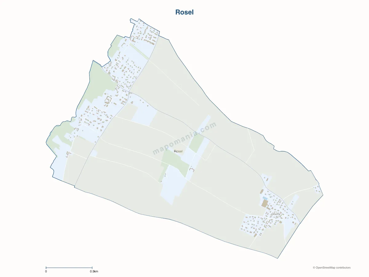 Carte de Rosel à personnaliser