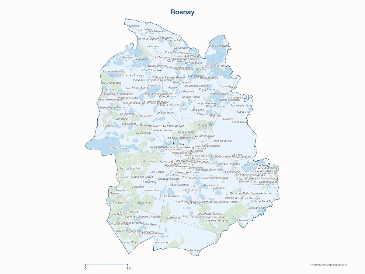 Carte de Rosnay à personnaliser