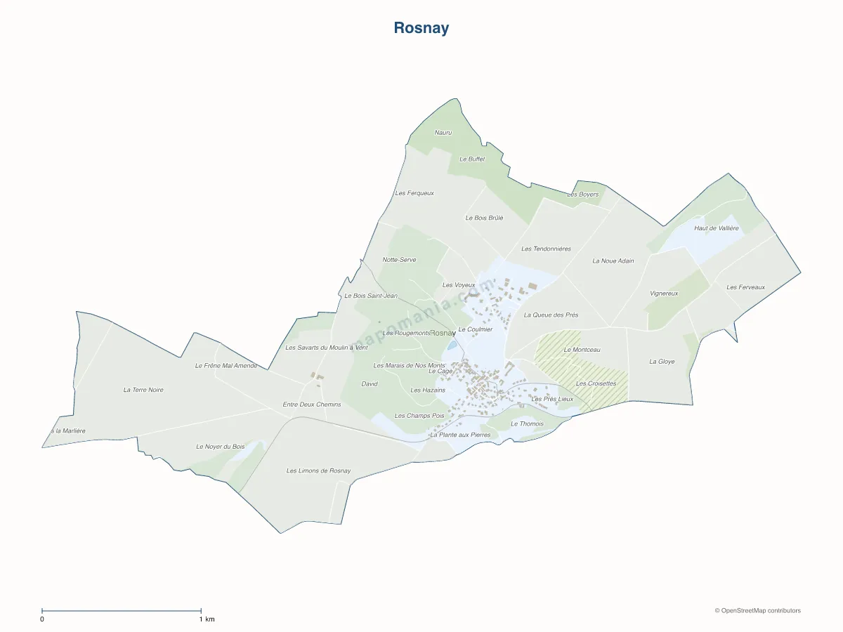 Carte de Rosnay à personnaliser