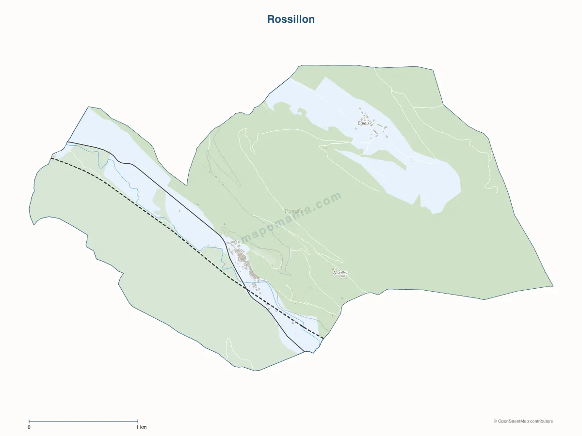 Carte de Rossillon à personnaliser