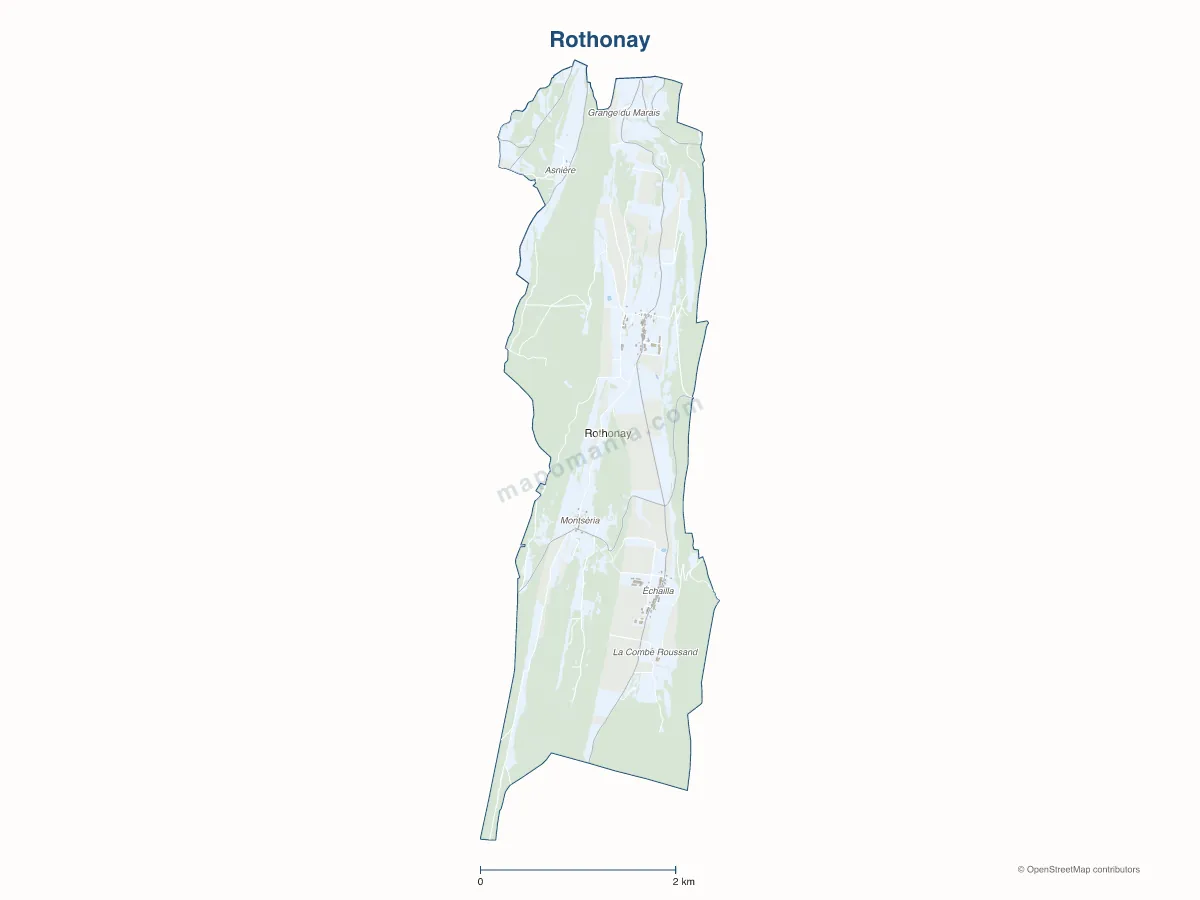 Carte de Rothonay à personnaliser