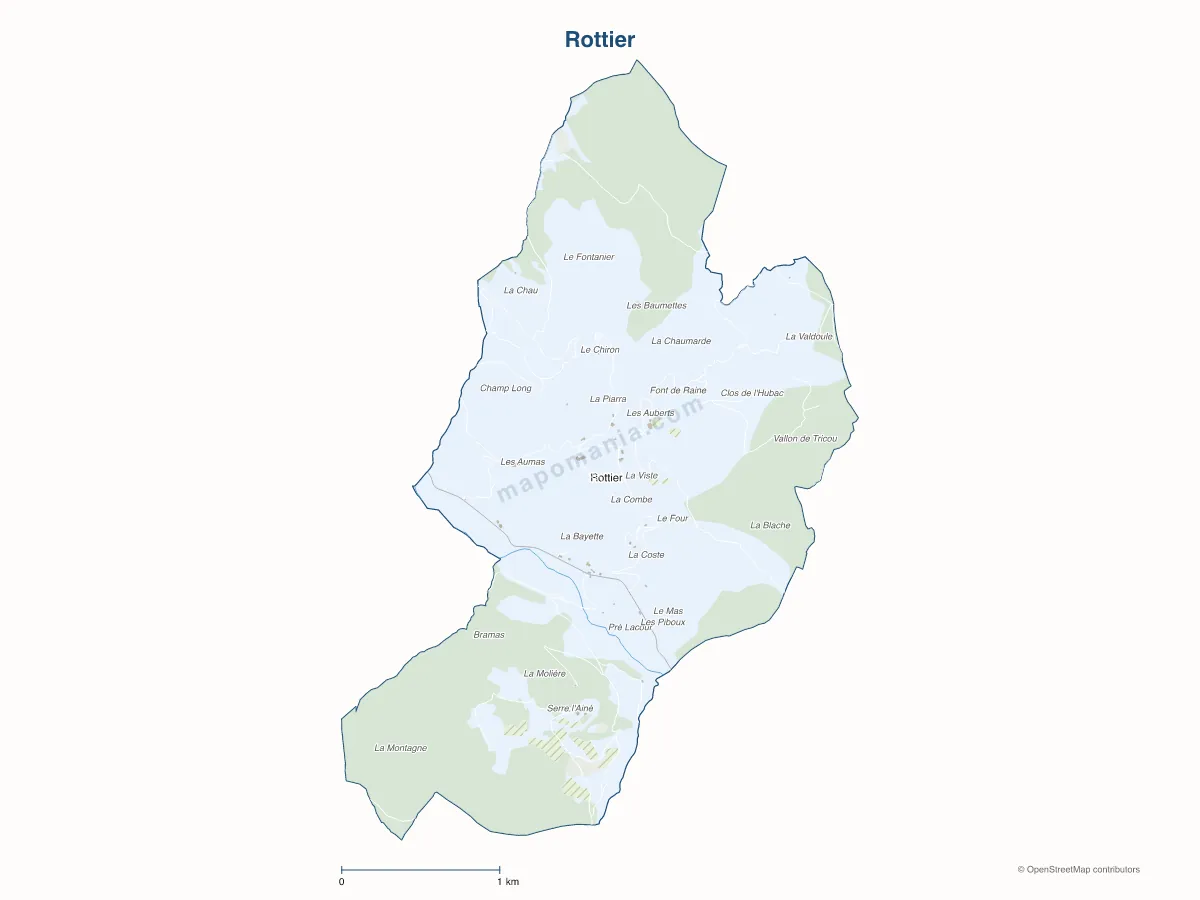 Carte de Rottier à personnaliser