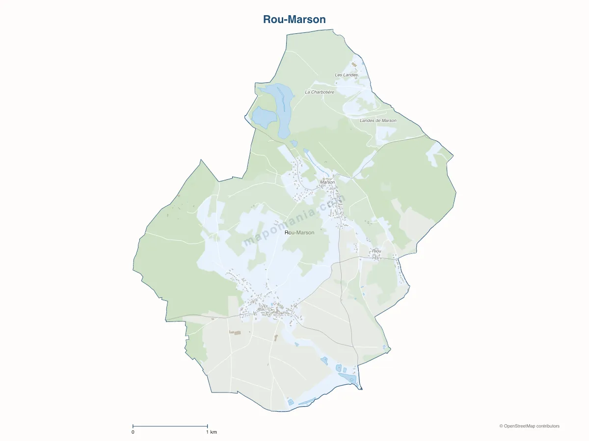 Carte de Rou-Marson à personnaliser