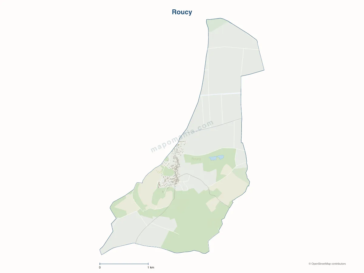 Carte de Roucy à personnaliser