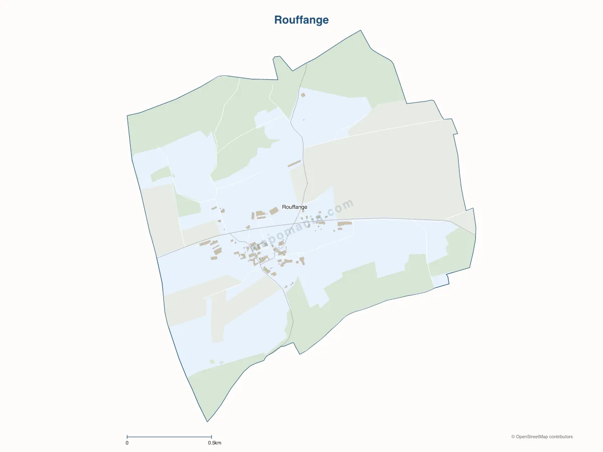 Carte de Rouffange à personnaliser