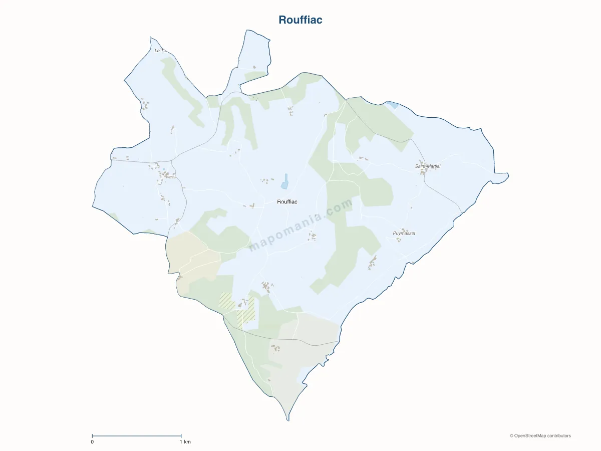 Carte de Rouffiac à personnaliser