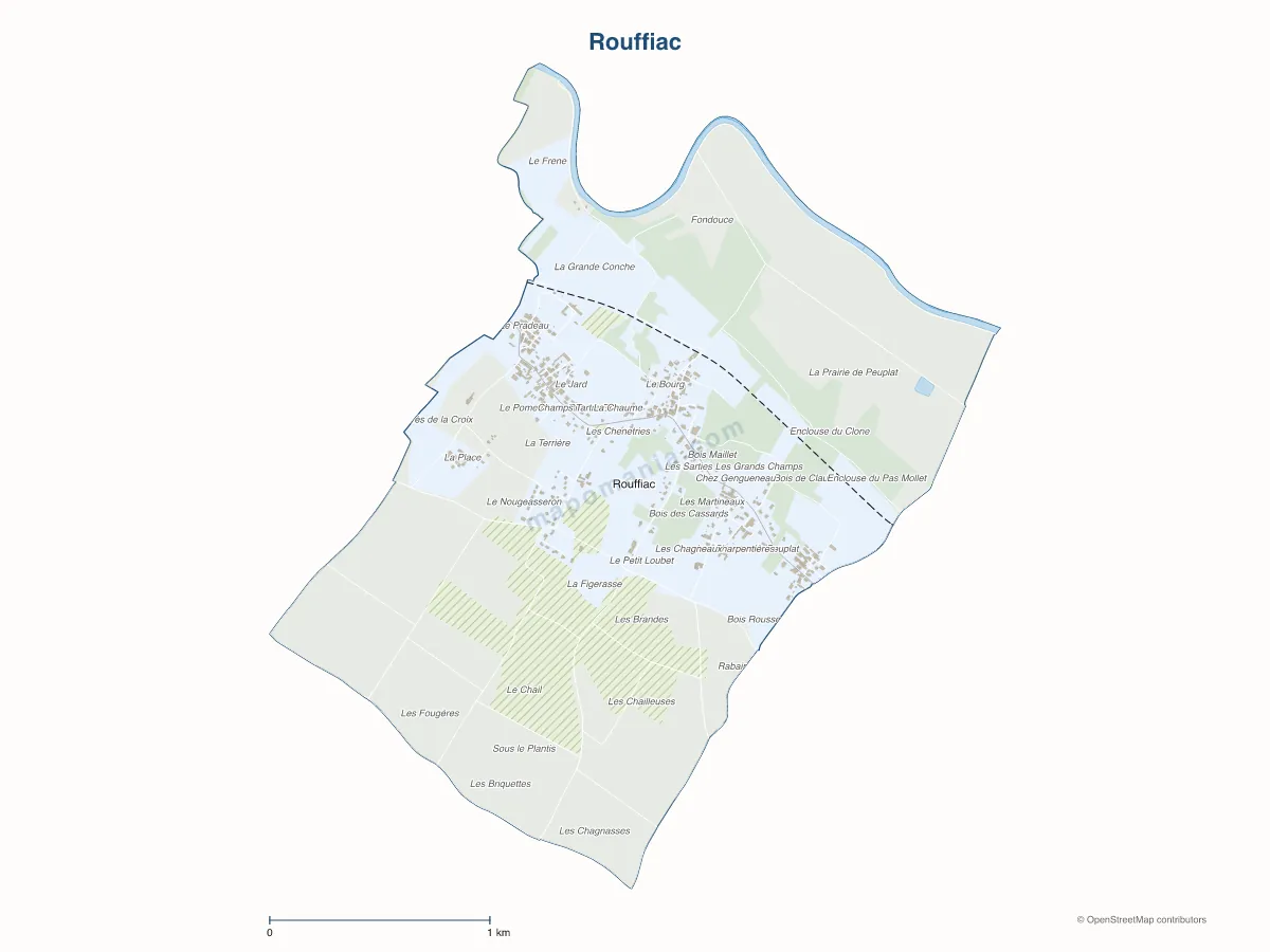 Carte de Rouffiac à personnaliser